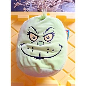 Dr. Seuss The Grinch Mallow Stuffed Green Pillow 8 in Soft‎ Plush NEW!
